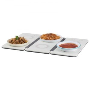 VEVOR Electric Warming Tray, 18.9" x 10.2" Portable Cold Rolled Sheet Heating Tray with Temperature Control (35-100°C), Perfect for Catering, House, Parties, Events, Entertaining and Holiday, White