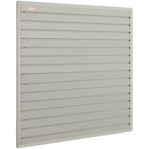 VEVOR Slatwall Panels, 4 ft x 1 ft Gray Garage Wall Panels 12"H x 48"L (Set of 4 Panels), Heavy Duty Garage Wall Organizer Panels Display for Retail Store, Garage Wall, and Craft Storage Organization