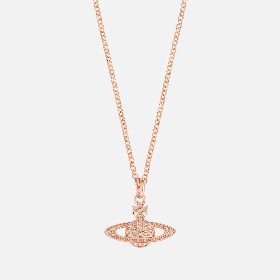 Vivienne Westwood Mini Bas Relief Rose Gold-Tone Pendant Necklace