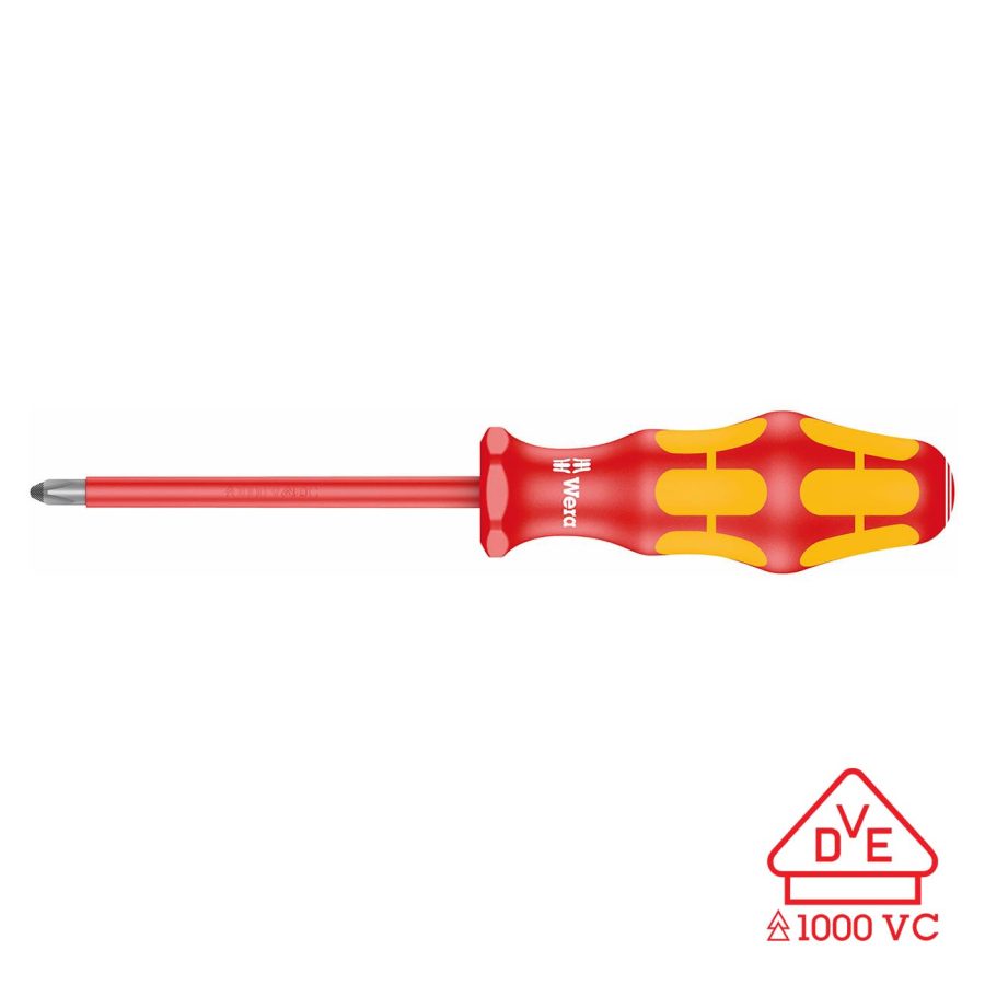 WERA 05006154001 Kraftform VDE Insulated screwdriver for PH #2 Phillips Screws