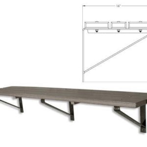 Wall plastic bench