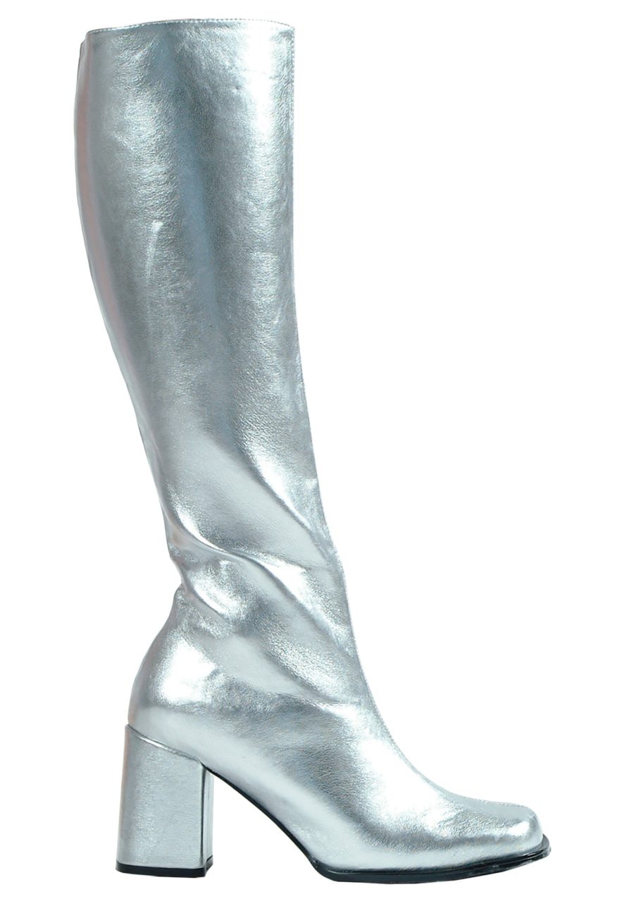 Women's Silver Gogo Costume Boots