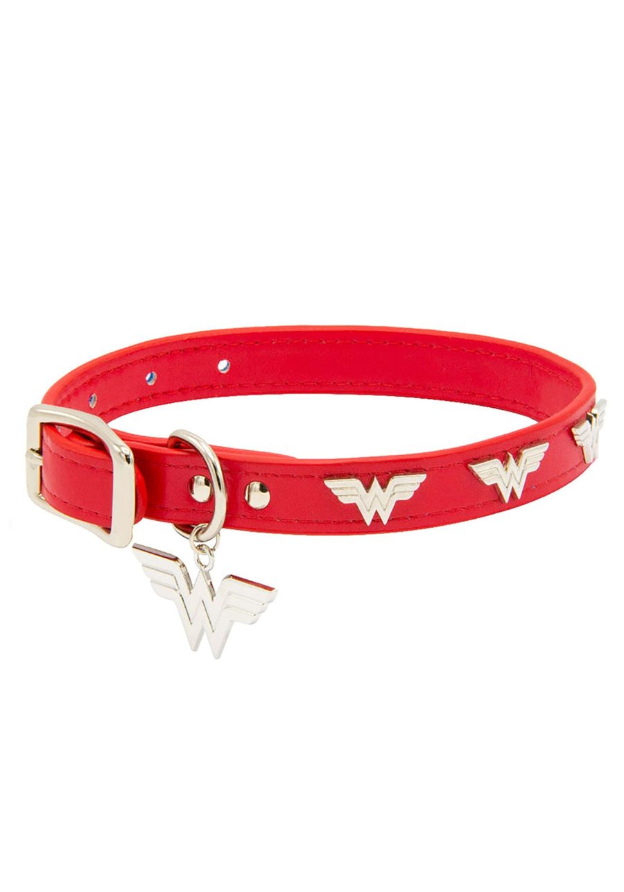 Wonder Woman Leather Pet Collar