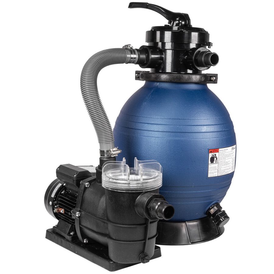 XtremepowerUS Sand Filter for Above-Ground w/ Pool Pump 6-Way Valve Media Filter