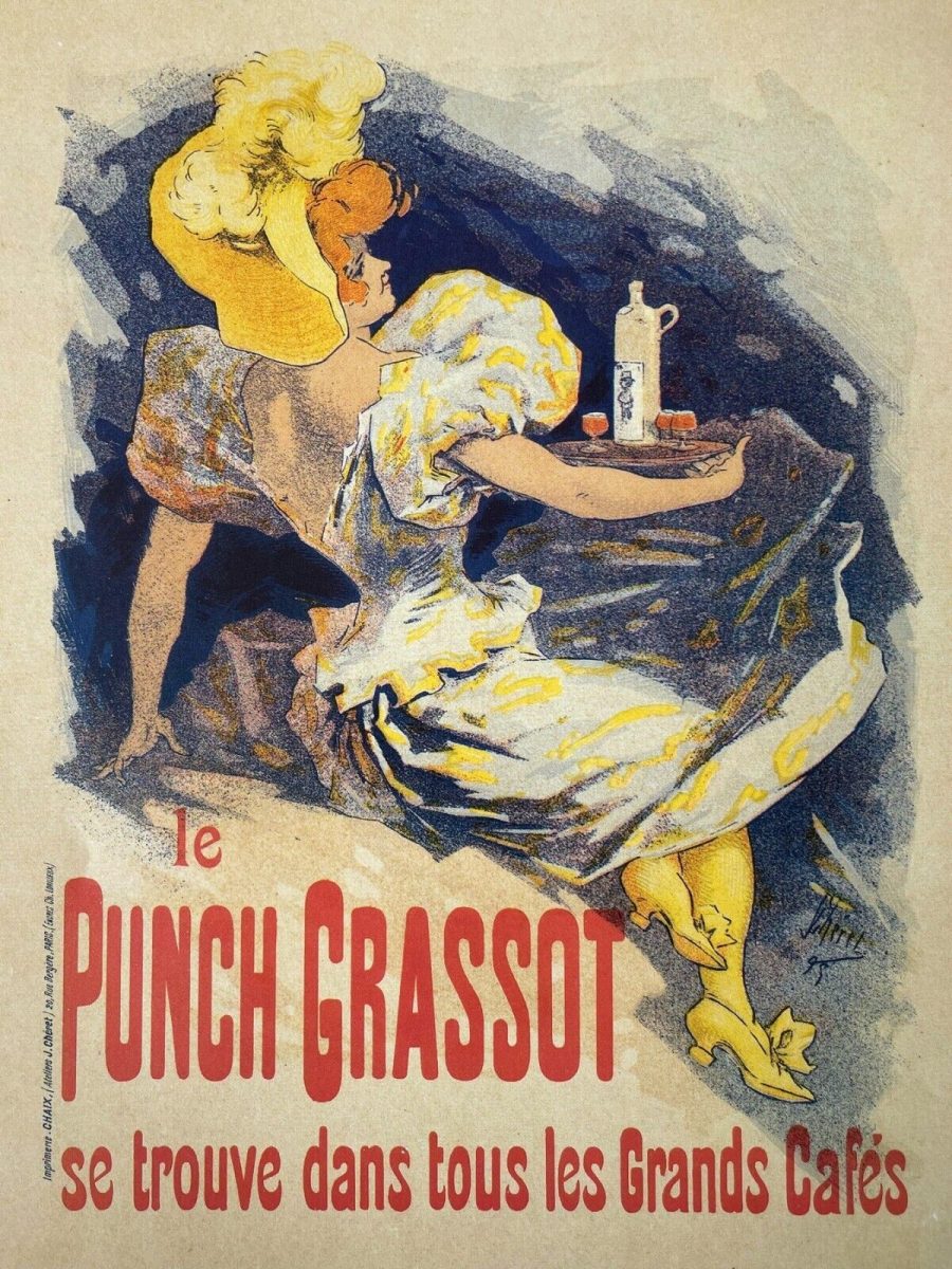 10534.Decor Poster.Room wall interior art design.Nouveau Punch Grassot liquor