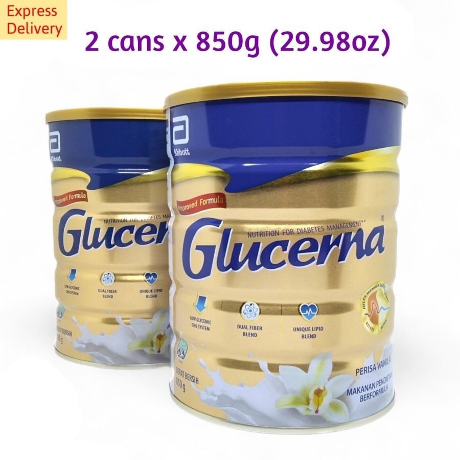 2x850g Glucerna Diabetic Milk Powder Vanilla Glucose Management Meal Replacement