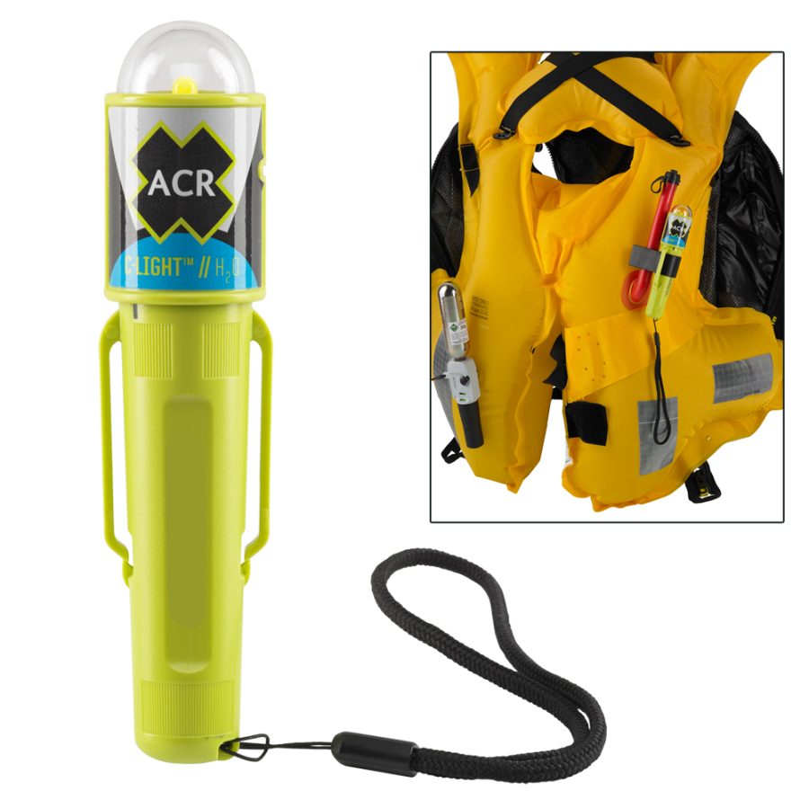 ACR 3962.1 C-LIGHT H20 - WATER ACTIVATED LED PFD VEST LIGHT WITH CLIP