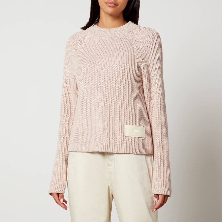 AMI Label Cotton and Wool-Blend Jumper - M