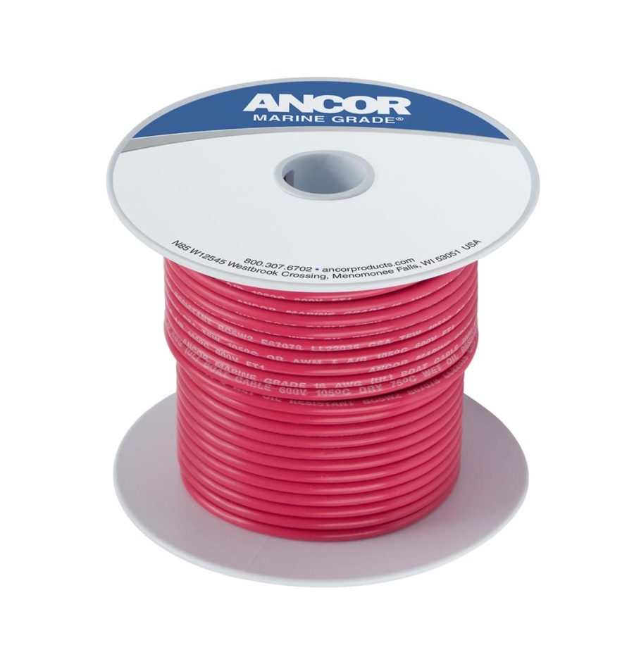 ANCOR 106899 RED 12 AWG TINNED COPPER WIRE - 1,000