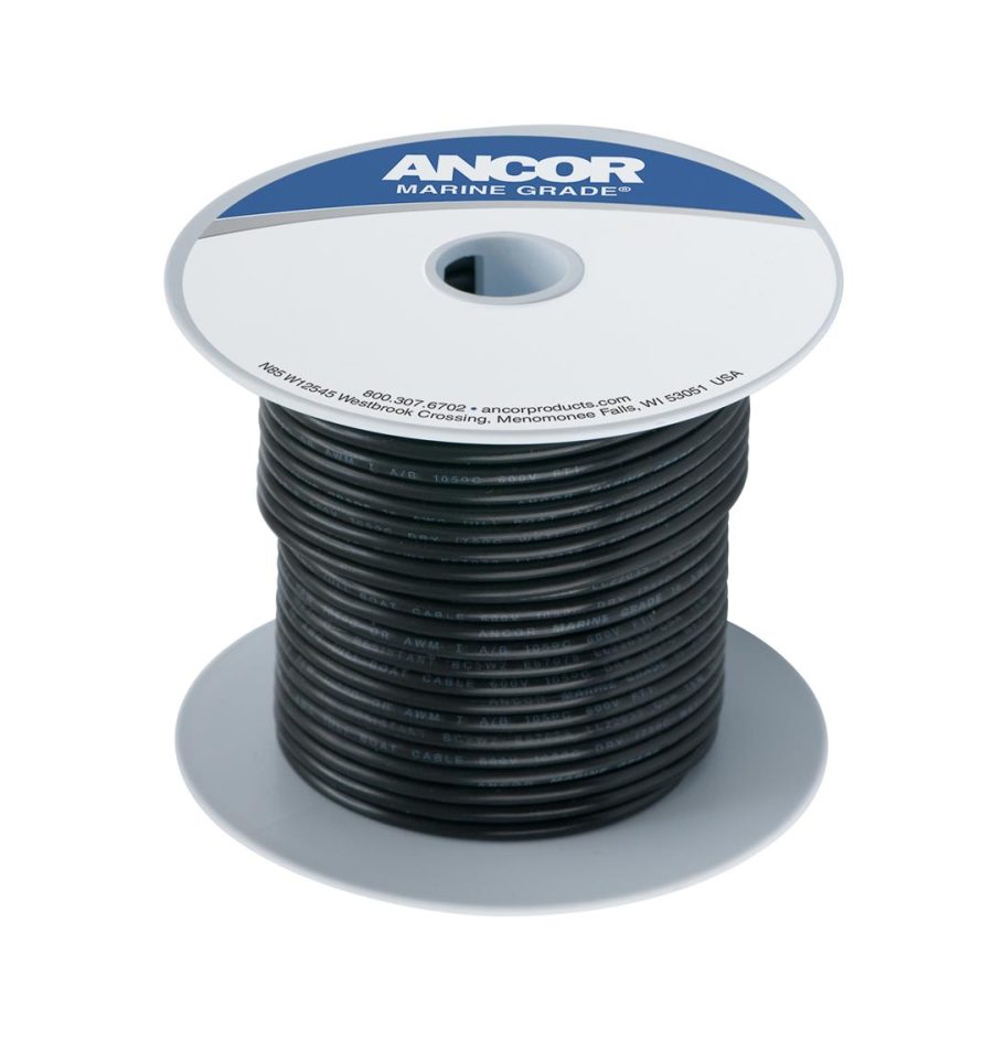 ANCOR 111050 BLACK 8 AWG TINNED COPPER WIRE - 500