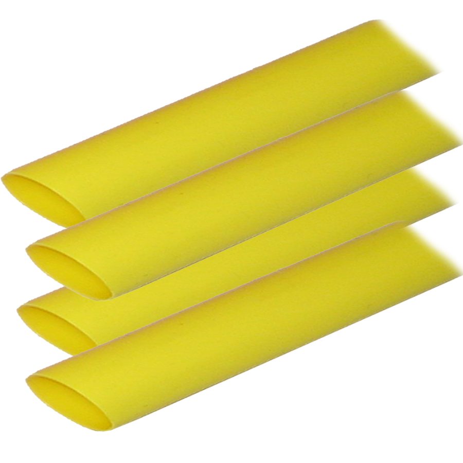 ANCOR 306924 ADHESIVE LINED HEAT SHRINK TUBING (ALT) - 3/4 INCH X 12 INCH - 4-PACK - YELLOW