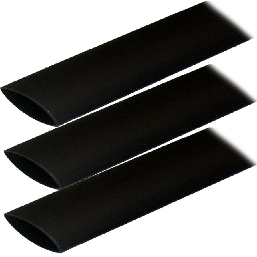 ANCOR 307103 ADHESIVE LINED HEAT SHRINK TUBING (ALT) - 1 INCH X 3 INCH - 3-PACK - BLACK