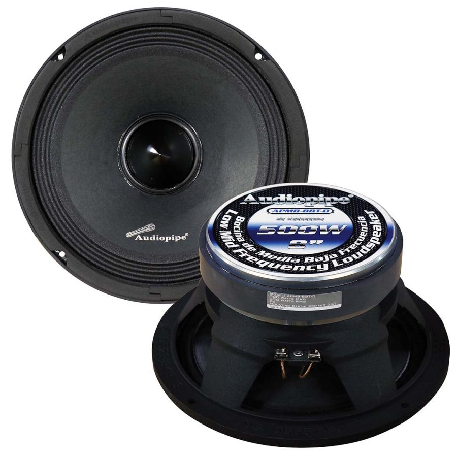 AUDIOPIPE APMB-8BTD 8 INCH Low Mid Frequency INCHBullet INCH Speaker 250W RMS/500W Max 8 Ohm