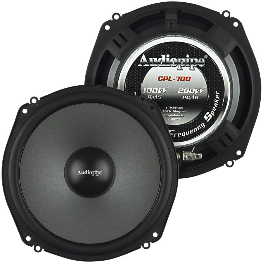 AUDIOPIPE CPL-700 Shallow Mount 7 INCH Low Mid Frequency Speaker (Pair)