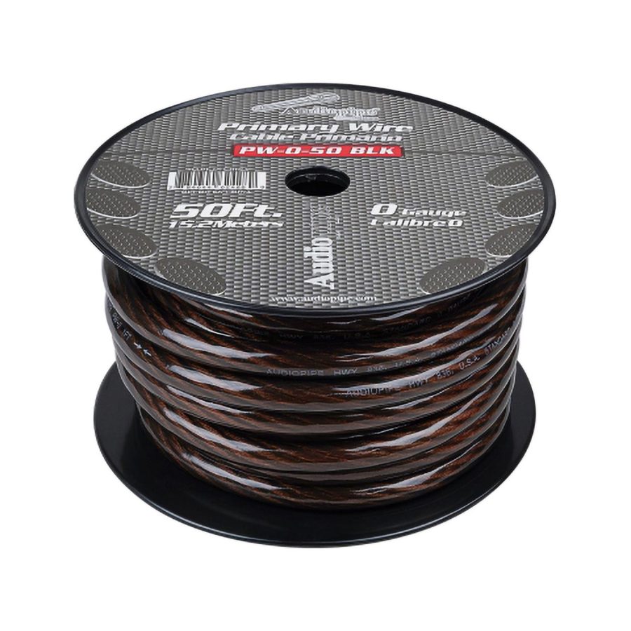 AUDIOPIPE PW-0-50-BLK Power Wire 0 Gauge 50 Foot " Black