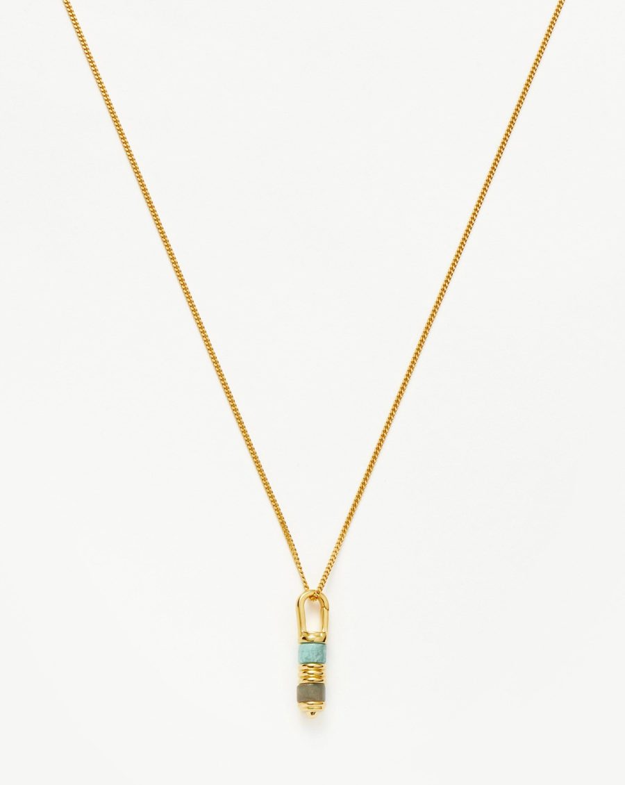 Abacus Beaded Spinning Pendant Necklace | 18k Recycled Gold Vermeil on Recycled Sterling Silver