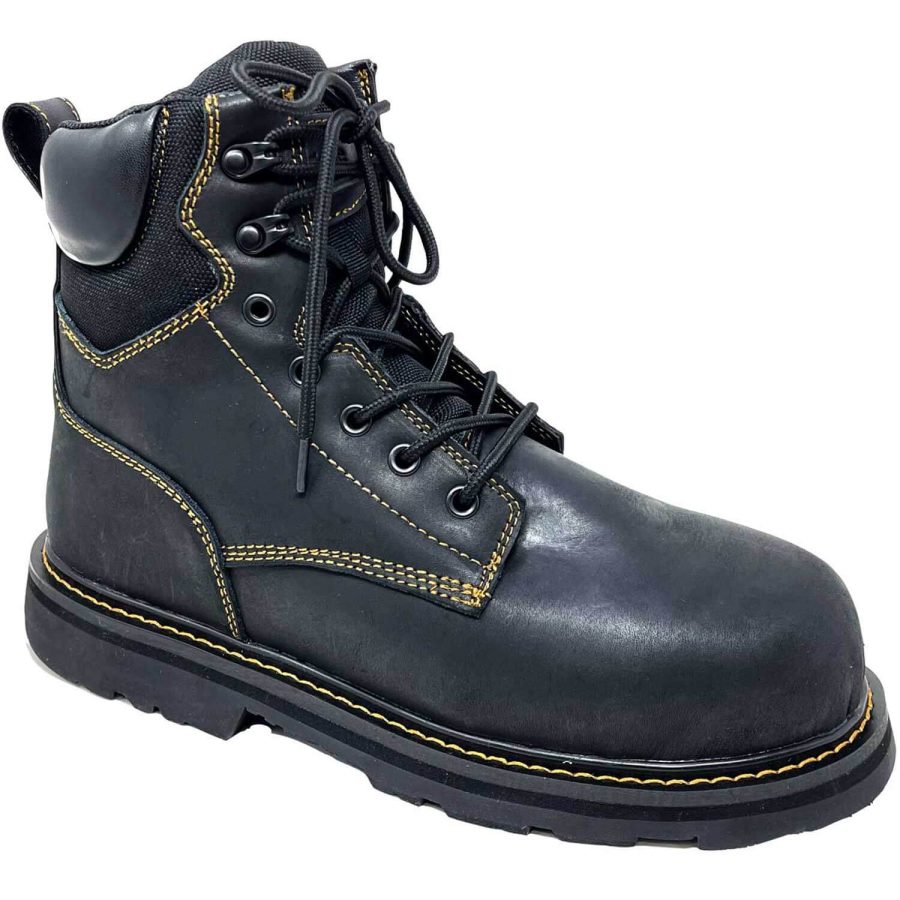 Apis FITec 6507 Men's Soft Toe 8" Work Boot - Comfort & Orthopedic Boot - Extra Depth for Orthotics - Extra Wide