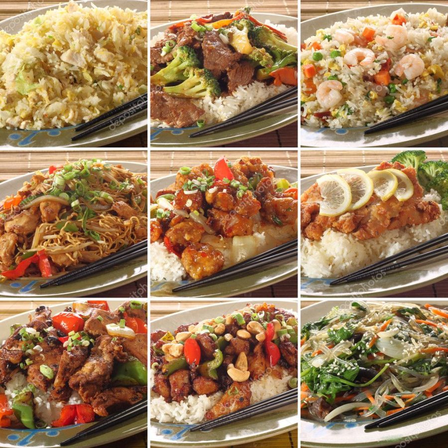 Asian food dishes