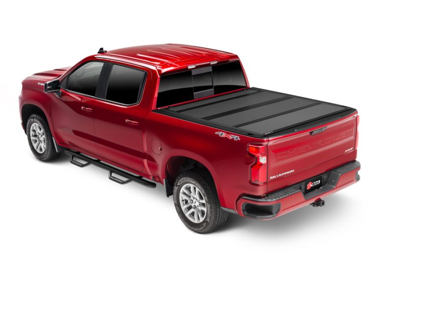 BAK 448135 FlipMX4 Hard Folding Truck Bed Tonneau Cover | | Fits 2019 - 2023 Chevy/GMC Silverado/Sierra (Works with Carbon Pro Bed) works w/ MultiPro/Flex tailgate 5FT 10 INCH Bed (69.9 INCH)