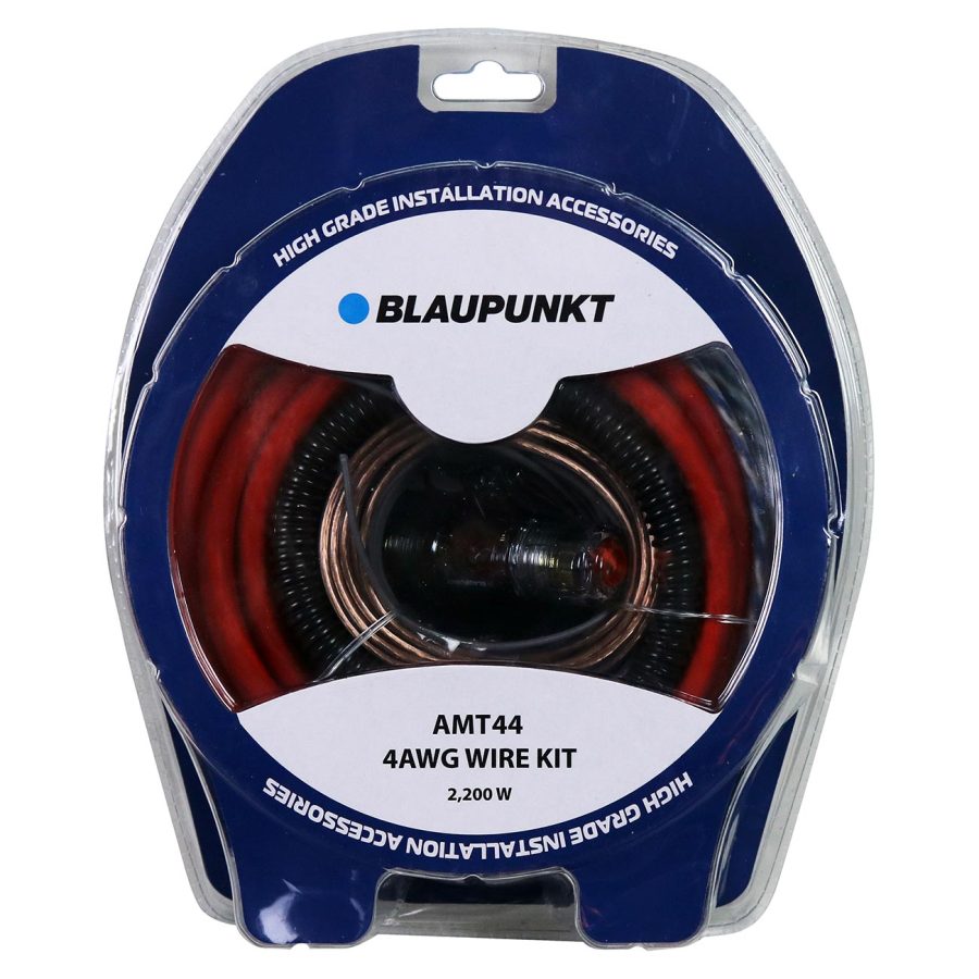 BLAUPUNKT AMT44 4-Gauge Complete Amplifier Wire Kit - Red