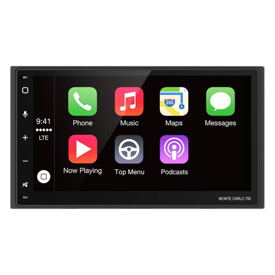 BLAUPUNKT MONTE CARLO 750 6.75 INCH Double DIN MECHLESS Fixed Face Touchscreen Receiver with Apple CarPlay/Android Auto