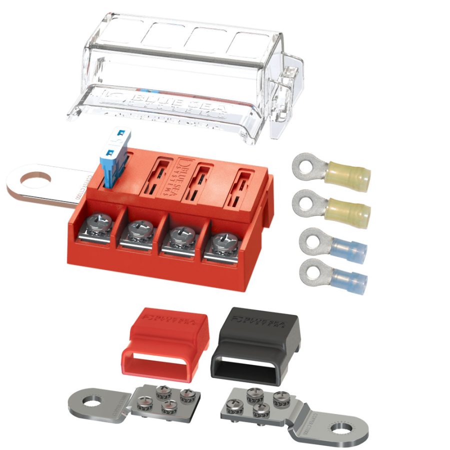 BLUE SEA 5024 ST-BLADE BATTERY TERMINAL MOUNT FUSE BLOCK KIT