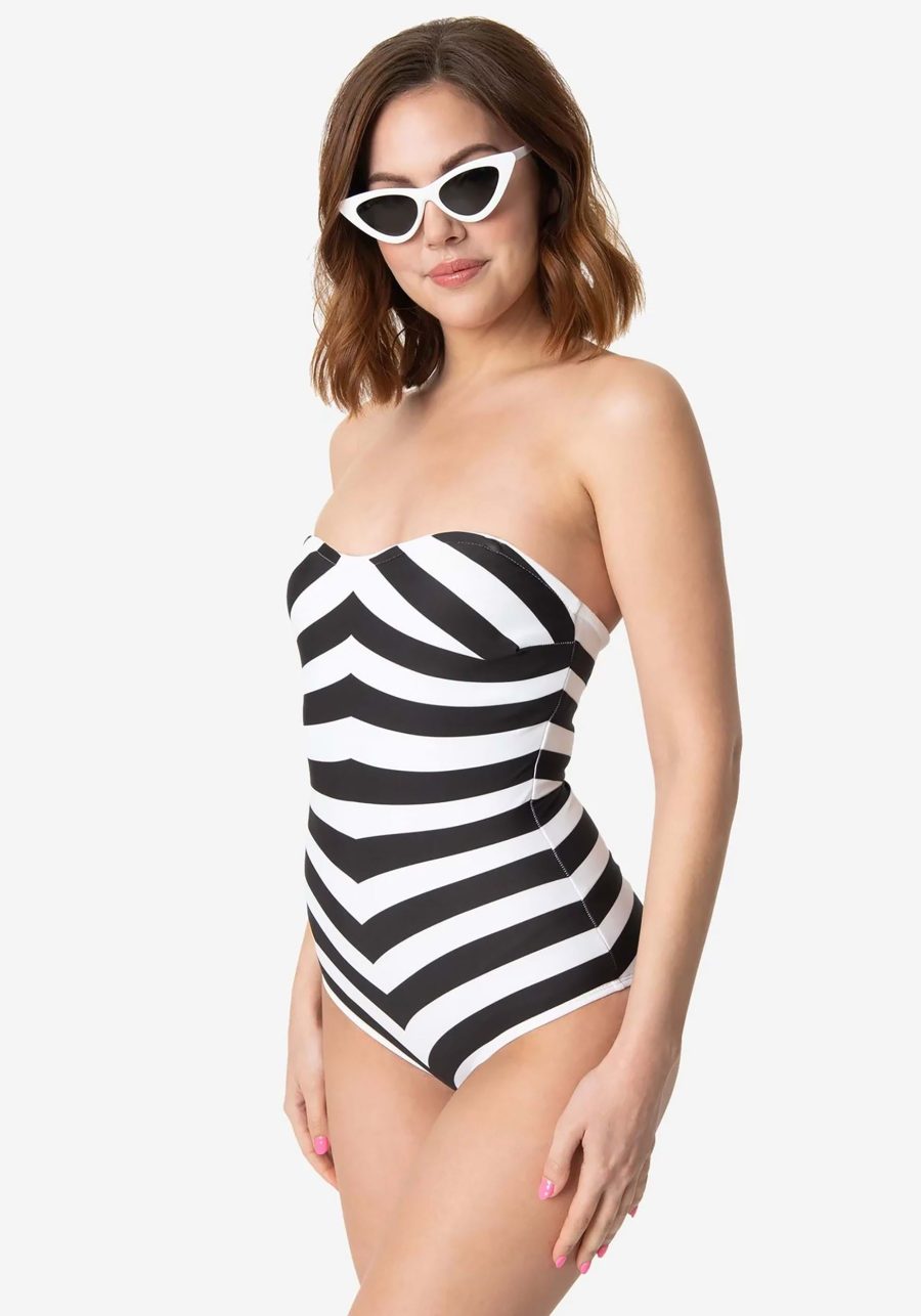 Barbie x Unique Vintage One Piece Black & White Suit