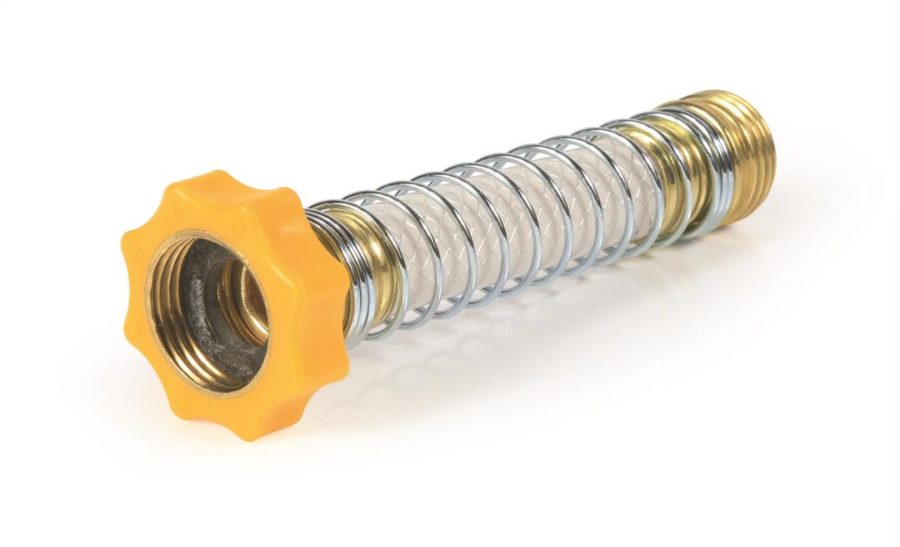 CAMCO 22703 Flexible Hose Protector-Eliminates Hose Crimping and Straining at Faucets and Water Connections, Creates Hose Flexibility - 22703-A , Yellow