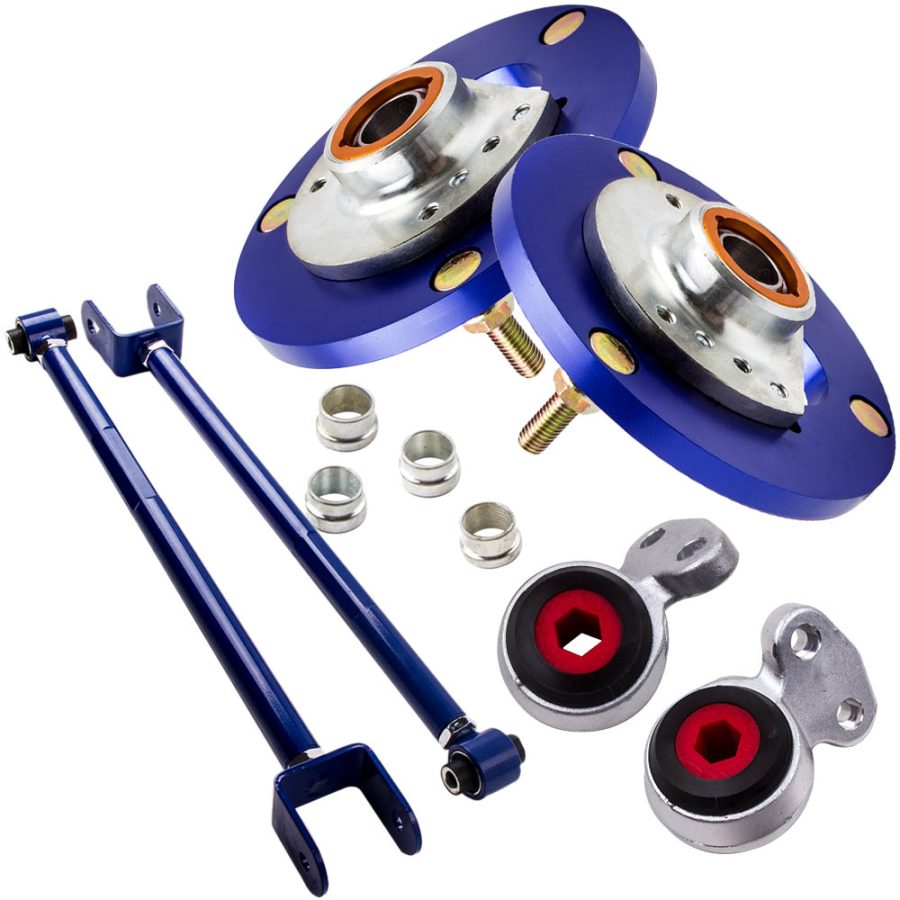 Compatible for BMW Suspension Camber Arms + Camber Plates Top Hat + Control Arms Bushings