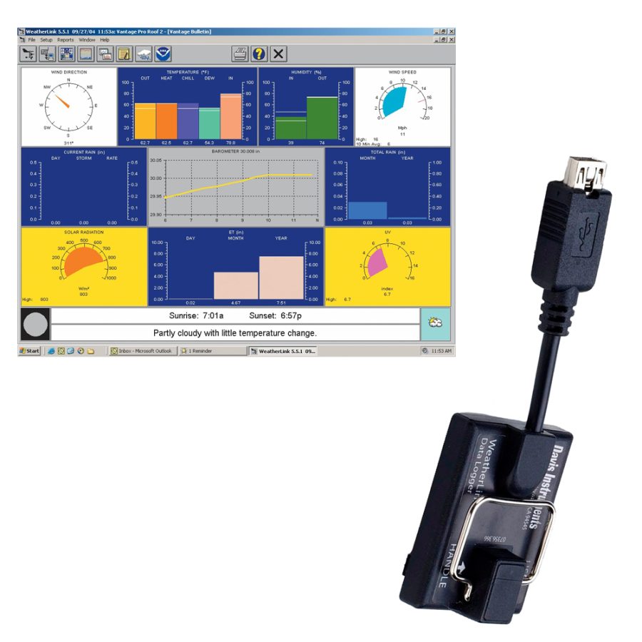 DAVIS INSTRUMENTS 6510USB WEATHERLINK FOR VANTAGE PRO2; & VANTAGE VUE