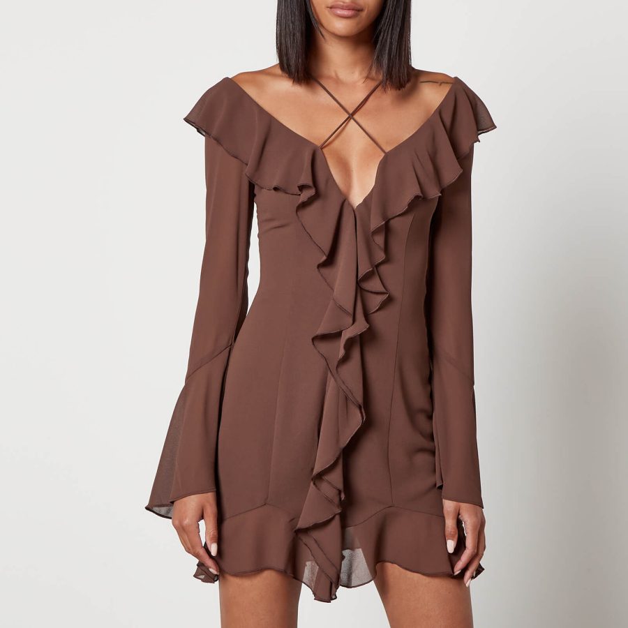 De La Vali Selia Chiffon Mini Dress - UK 6