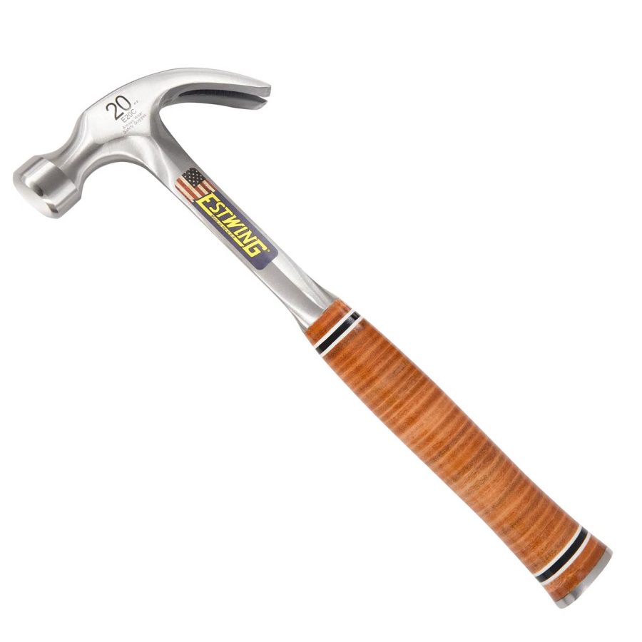 ESTWING E20C 20 oz. Smooth Face Curved Claw Hammer - Leather Grip