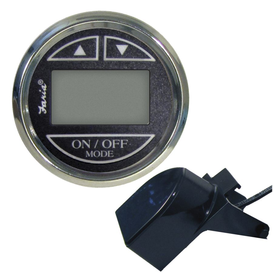 FARIA 22025 PLATINUM 2 INCH DEPTH SOUNDER W/TRANSOM MOUNT TRANSDUCER