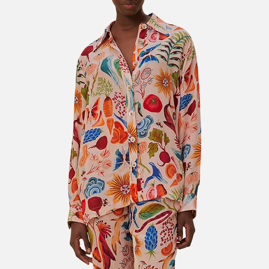 Farm Rio Printed Woven Pyjama Shirt - XS