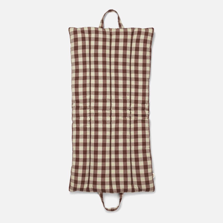 Ferm Living Bothy Check Folding Mat - Cinnamon/Green