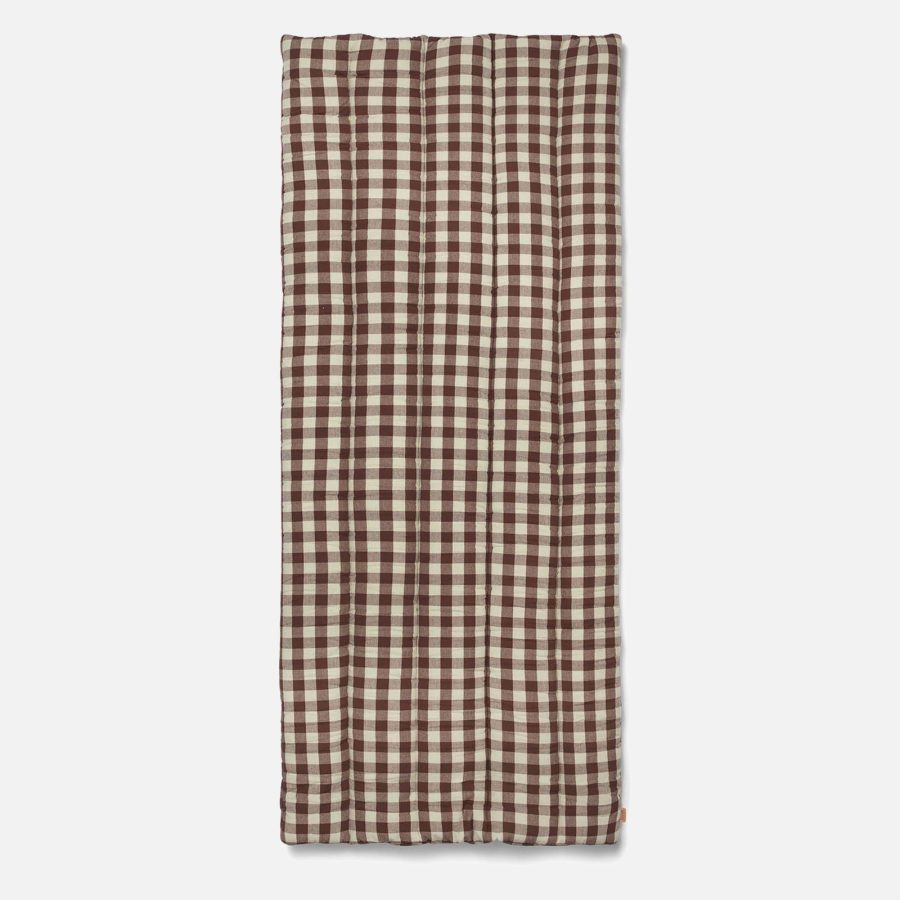 Ferm Living Bothy Check Quilted Mattress - Cinnamon/Green