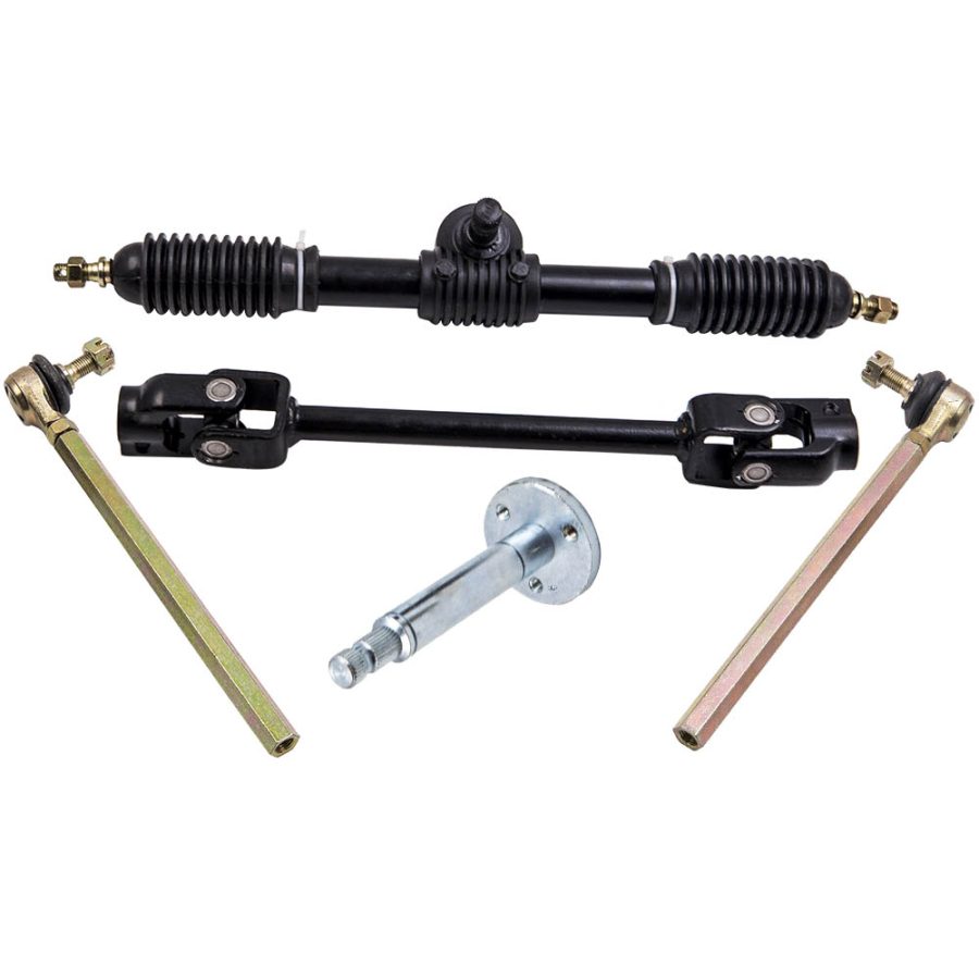 For Go Kart Steering Wheel Parts Assembly 110cc Tie Rod Rack Adjustable Shaft