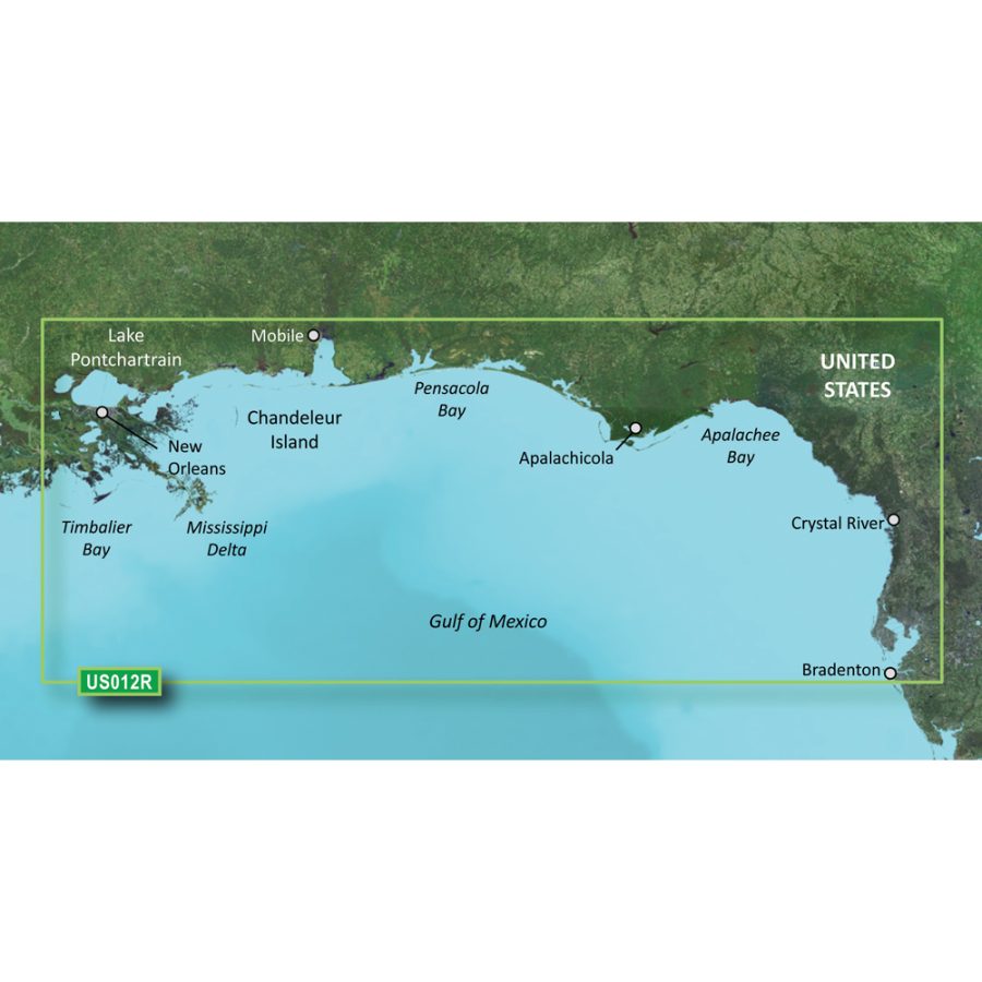 GARMIN 010-C0713-00 BLUECHART G2 VISION HD - VUS012R - TAMPA - NEW ORLEANS - MICROSD;/SD