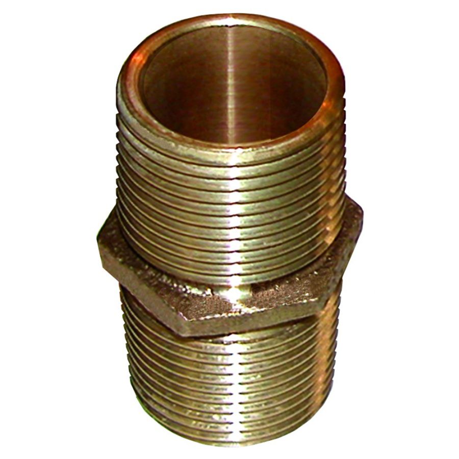 GROCO PN-2500 BRONZE PIPE NIPPLE - 2-1/2 INCH NPT