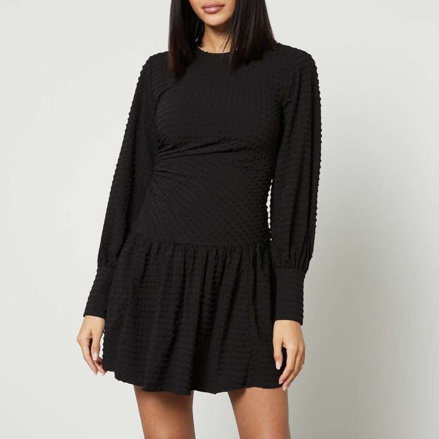 Ganni Gathered Cloqué Mini Dress - EU 34/UK 6