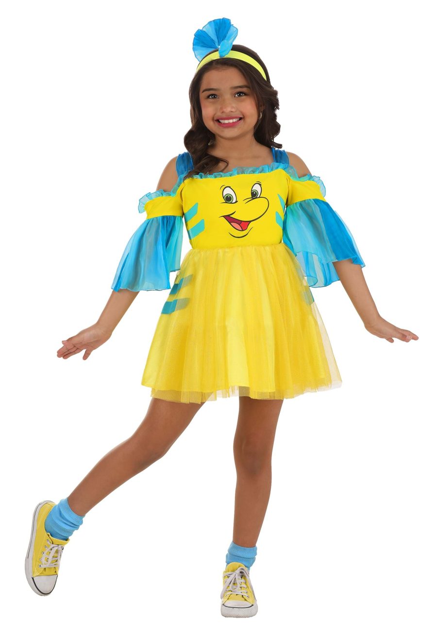 Girl's Disney The Little Mermaid Flounder Costume Dress