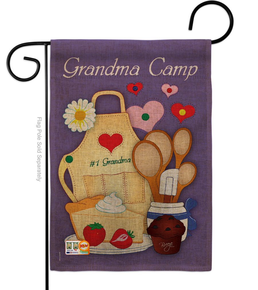 Grandma Camp Burlap - Impressions Decorative Garden Flag G165055-DB
