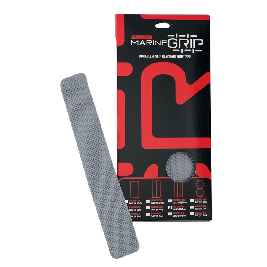 HARKEN MG1002-GRY MARINE GRIP TAPE - 2 X 12 INCH - GREY - 10 PIECES