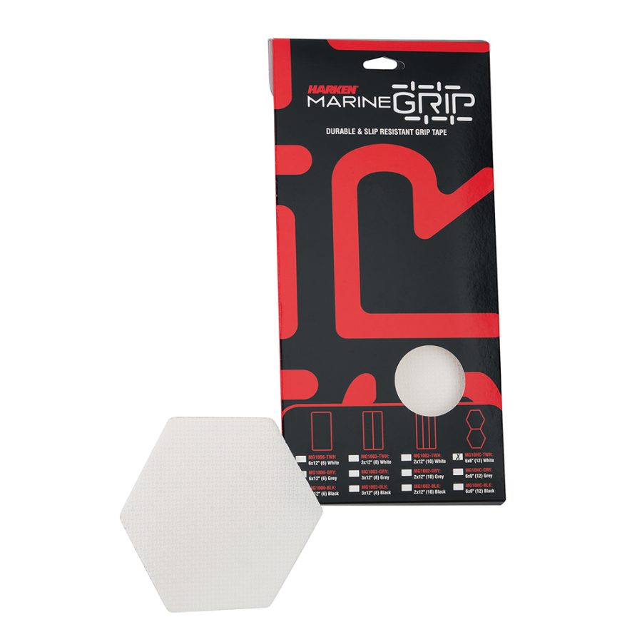 HARKEN MG10HC-TWH MARINE GRIP TAPE - HONEYCOMB - TRANSLUCENT WHITE - 12 PIECES