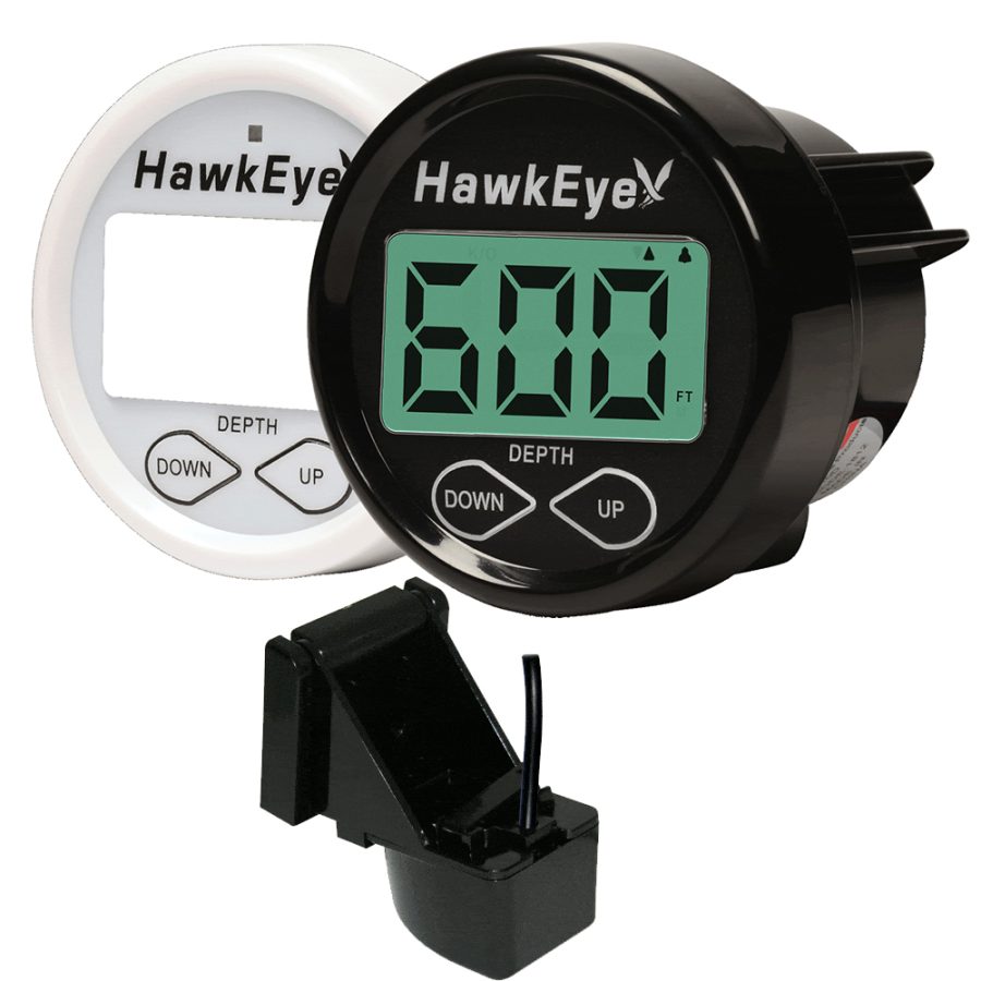 HAWKEYE DT2BX-TM DEPTHTRAX 2BX IN-DASH DIGITAL DEPTH & TEMP GAUGE - TRANSOM MOUNT - 600