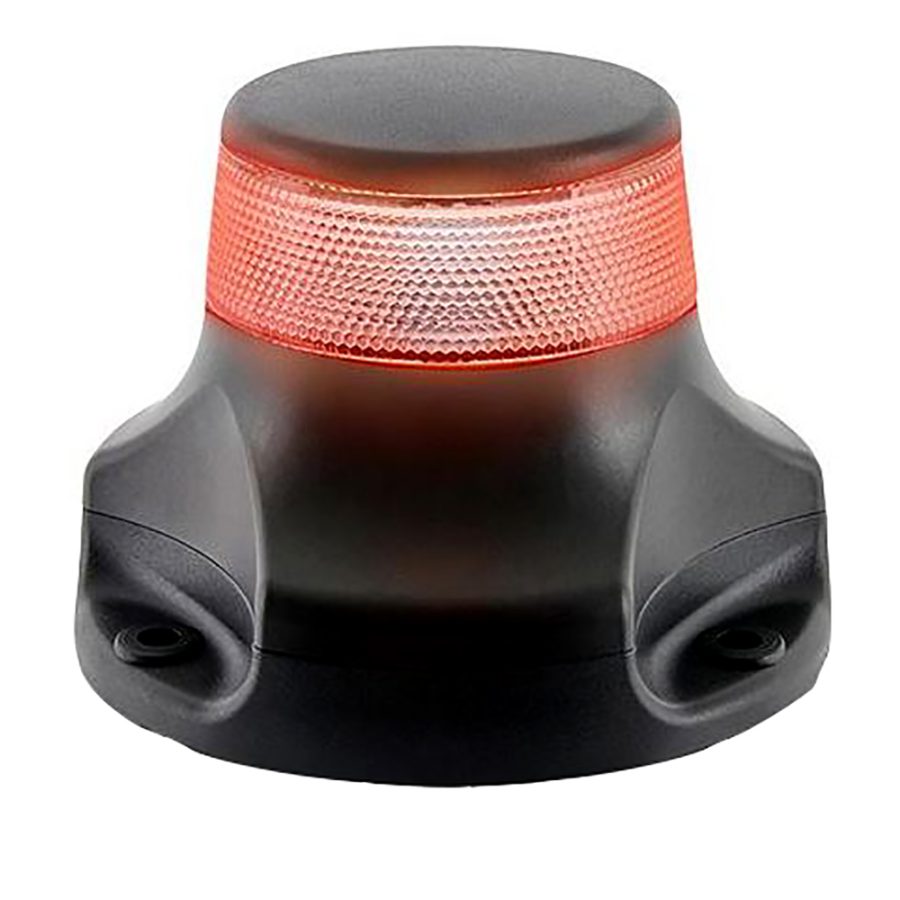 HELLA MARINE 980910521 NAVILED 360, 2NM, ALL ROUND LIGHT RED SURFACE MOUNT - BLACK HOUSING