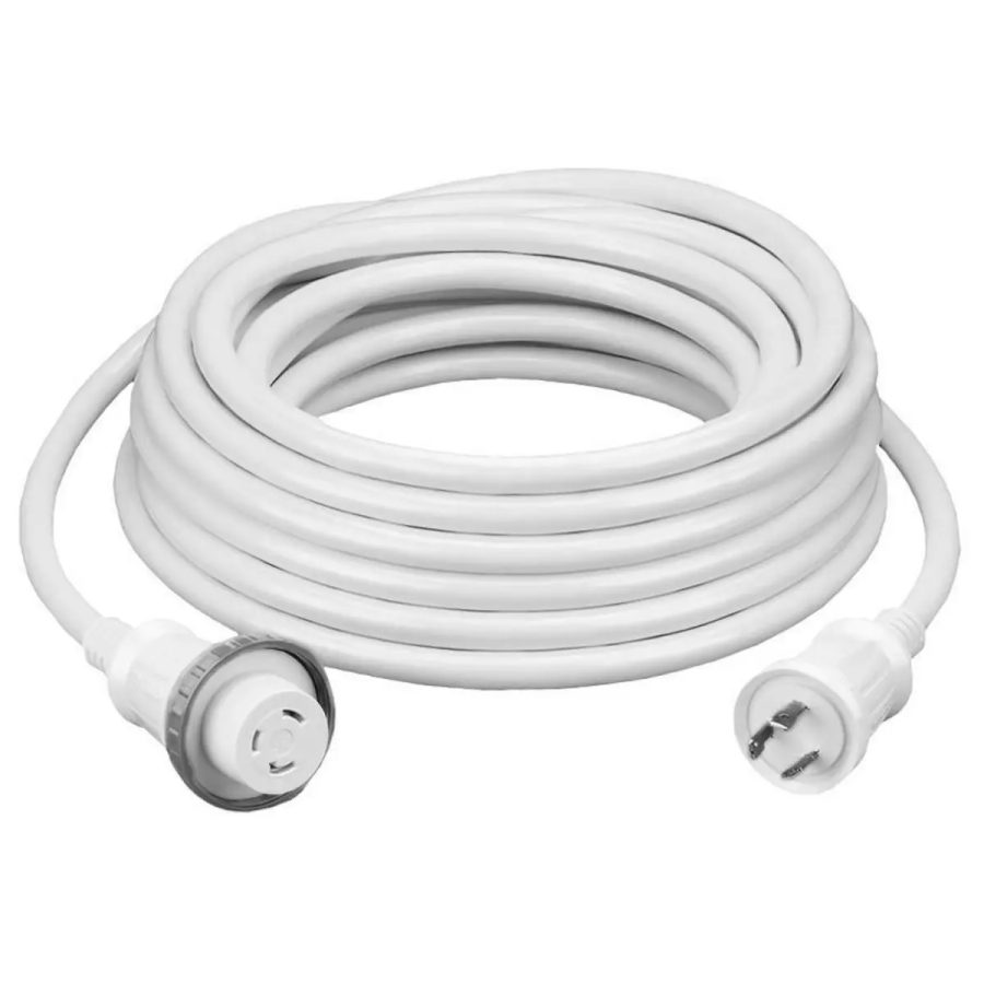 HUBBELL HBL61CM03W 30A 25 Foot White Shore Cord