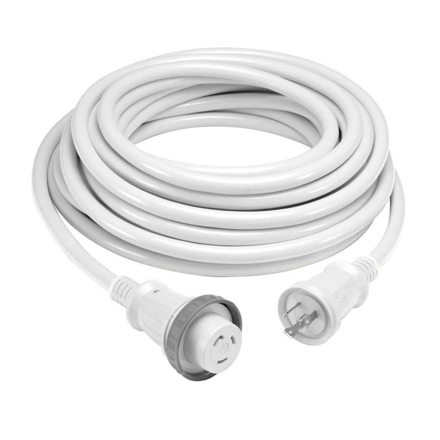 HUBBELL HBL61CM03WLED 30 Amp 25 Foot Cordset With LED White