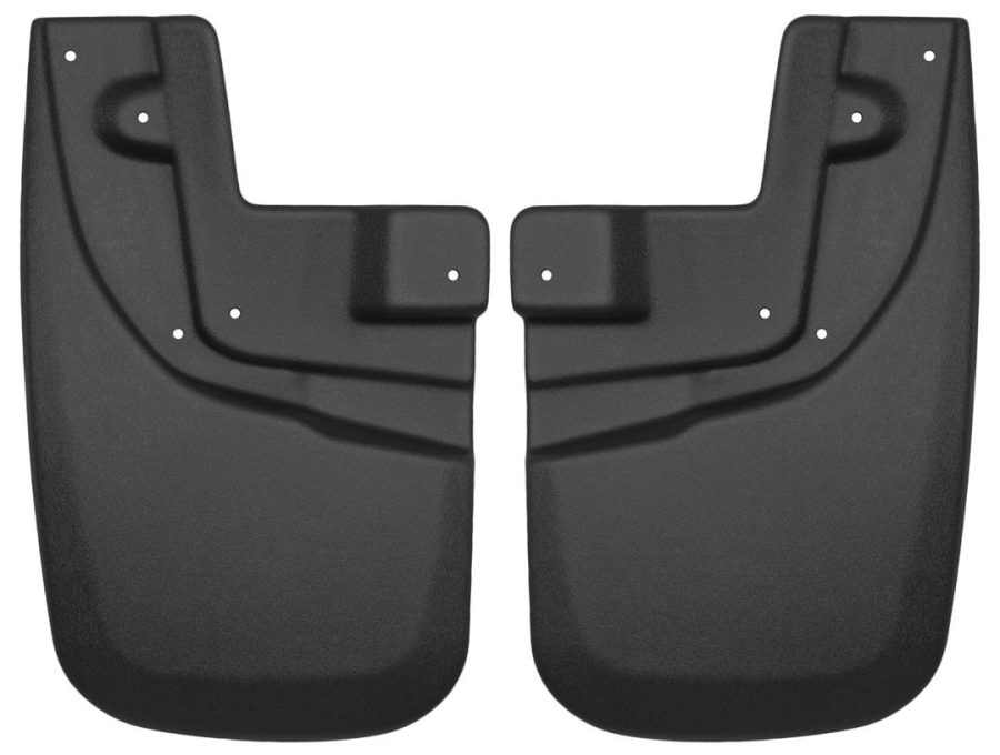 HUSKY LINERS 56931 Front Mud Guards | 2005 - 2015 Toyota Tacoma w/ OEM Fender Flares & Mud Guards, Front Set - Black, 2 Pc