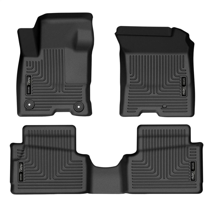 HUSKY LINERS 95401 Weatherbeater Series | Front & 2nd Seat Floor Liners - Black, 3 pc. | | Fits 2022-2023 Ford Maverick (Full Hybrid EV-Gas)